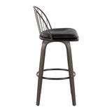 Riley - Industrial / Urban Fixed Height Barstool With Swivel With Removable Cushion (Set of 2) - Furniture Home Direct