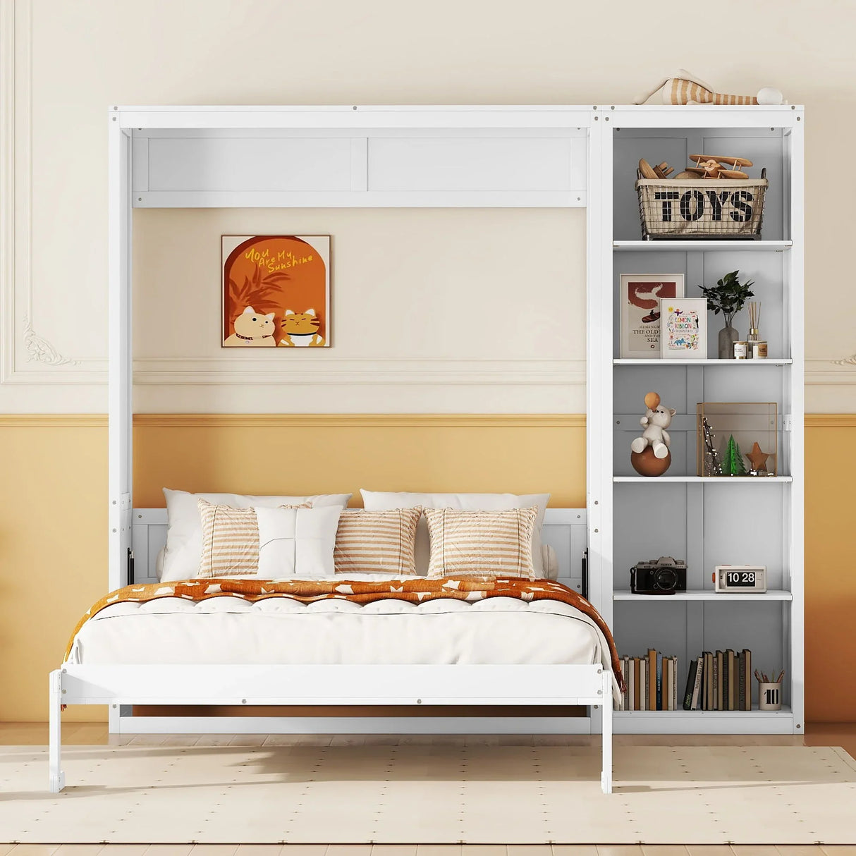 Murphy Wall Bed With Shelves - Furniture Home Direct