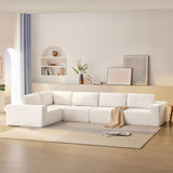 Modular Sectional With Wide Seat Free Combination L Shaped Couch Set Cloud Upholstered Minimalist Boneless Sofa - Furniture Home Direct