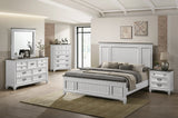 Bedroom Set King Bed Wood Dresser Antique White Gray - Furniture Home Direct