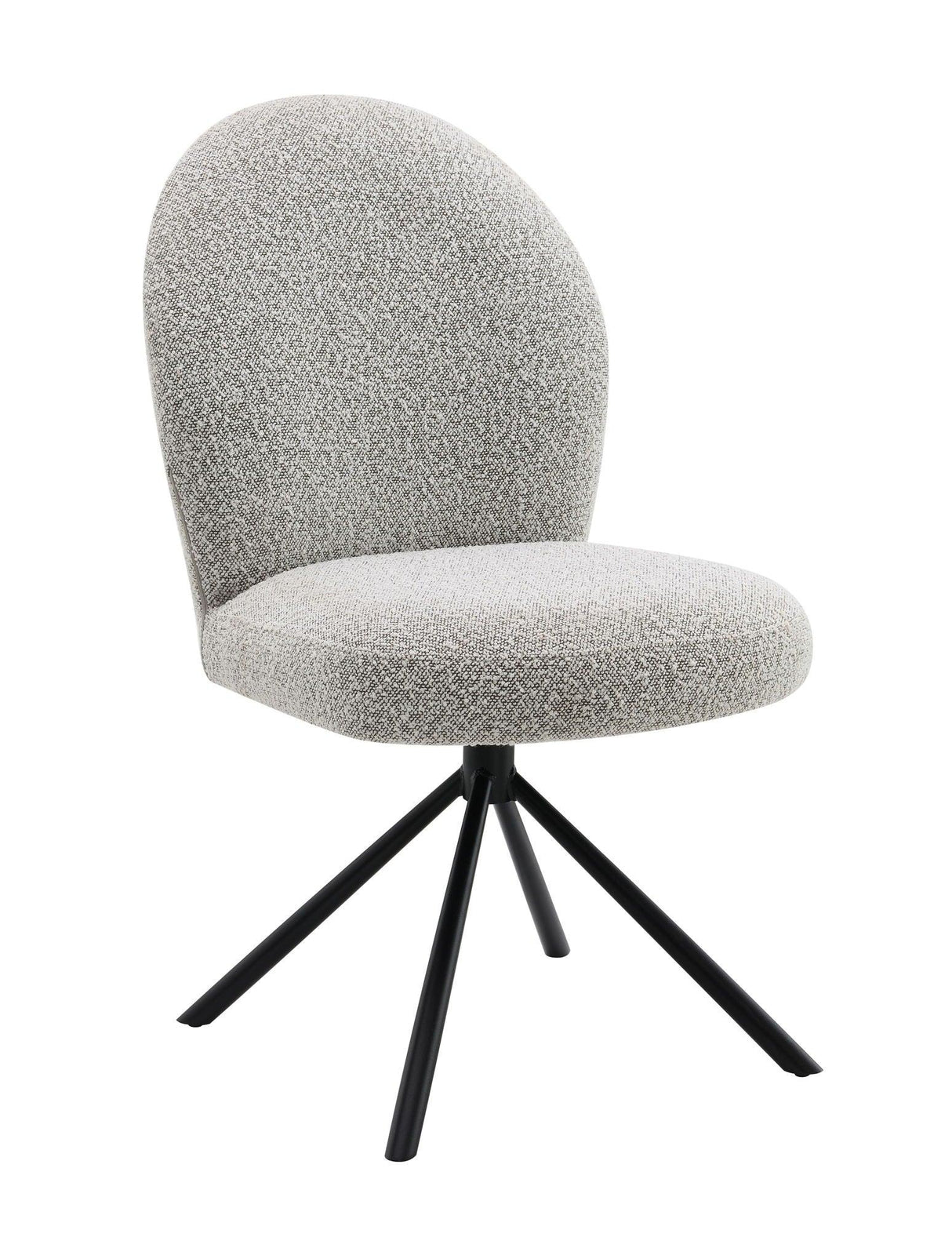 Lawton - Boucle Side Chair With Swivel (Set of 2) - Gray - Furniture Home Direct
