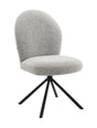 Lawton - Boucle Side Chair With Swivel (Set of 2) - Gray - Furniture Home Direct