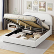 Upholstered Platform Bed With Hydraulic Storage System - Furniture Home Direct