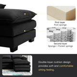 Modern U-Shaped Sectional Sofa With Waist Pillows, 6 Seat Upholstered Symmetrical Sofa Furniture, Sleeper Sofa Couch With Chaise Lounge For Living Room - Furniture Home Direct