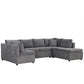 Oversized Sectional Sofa U-Shaped Sofa Couch Pull-Out Sofa Bed With Two Throw Pillows For Living Room - Furniture Home Direct