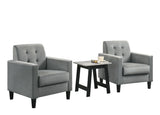 Hale - Velvet Armchairs And End Table Living Room (Set of 3) - Furniture Home Direct