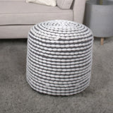 River - Handcrafted Cylindrical Pouf Water Resistant Fabric - Furniture Home Direct