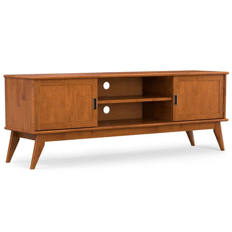 Draper - Handcrafted Mid Century Low TV Media Stand - Furniture Home Direct