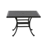 Square 4 Person 43.19" Long Aluminum Dining Set With Cushions - Furniture Home Direct