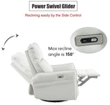 29.92" 270 Power Swivel Rocker Recliner Chair, Electric Glider Reclining Sofa With USB Ports, Power Swivel Glider, Rocking Chair Nursery Recliners For Living Room Bedroom - Furniture Home Direct
