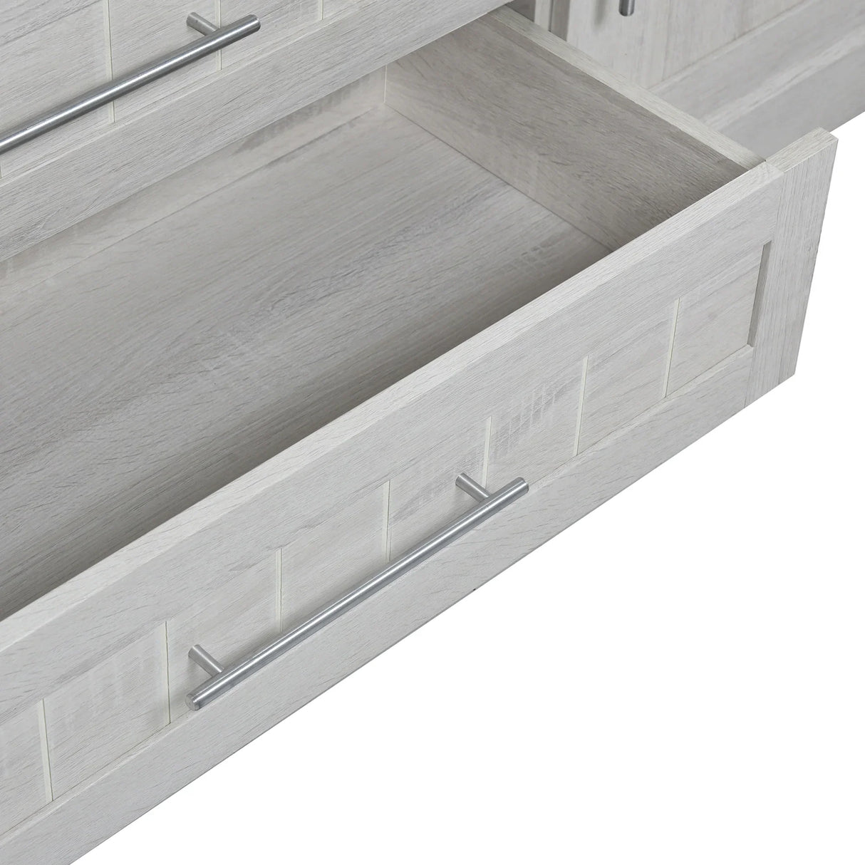 Wardrobe With 4 Doors And 3 Drawers Solid Wood White - Furniture Home Direct