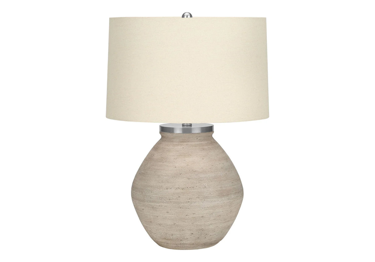 Lighting, Table Lamp, Concrete, Resin, Contemporary - Cream - Furniture Home Direct
