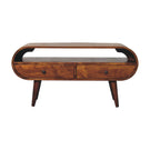 Solid Wood Circular TV Stand