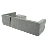 Modular Sectional Sofa in Chenille for Living Rooms Gray - Furniture Home Direct