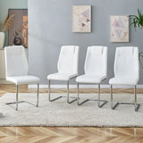 Modern Dining Chairs With Padded Seat, Metal Legs - Furniture Home Direct