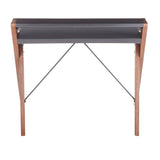 Archer - Contemporary Desk - Walnut / Gray - Furniture Home Direct