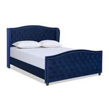 Marcella - Upholstered Shelter Headboard Bed Set - Furniture Home Direct