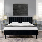 Aspen - Vertical Tufted Modern Headboard Platform Bed Set - Furniture Home Direct