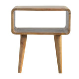 Minimalist Open Curved Nightstand - Furniture Home Direct