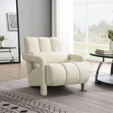 Modern Upholstered Accent Chair, Comfortable Linen Fabric With A Pillow For Living Room - Furniture Home Direct