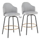 Ahoy - Contemporary Fixed Height Counter Stool Round Footrest (Set of 2) - Furniture Home Direct