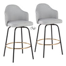 Ahoy - Contemporary Fixed Height Counter Stool Round Footrest (Set of 2) - Furniture Home Direct