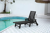 Outdoor Oversized Chaise Lounge Chair - Black - Furniture Home Direct