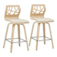 Folia - Mid Century Modern Counter Stool With Footrest (Set of 2) - Furniture Home Direct