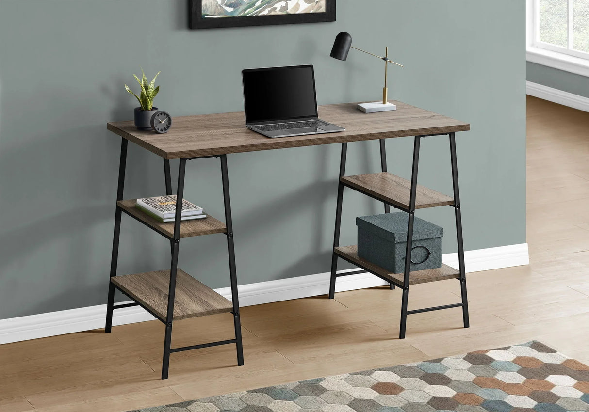 Computer Desk For Home Office, Storage Shelves, Industrial Design - Furniture Home Direct