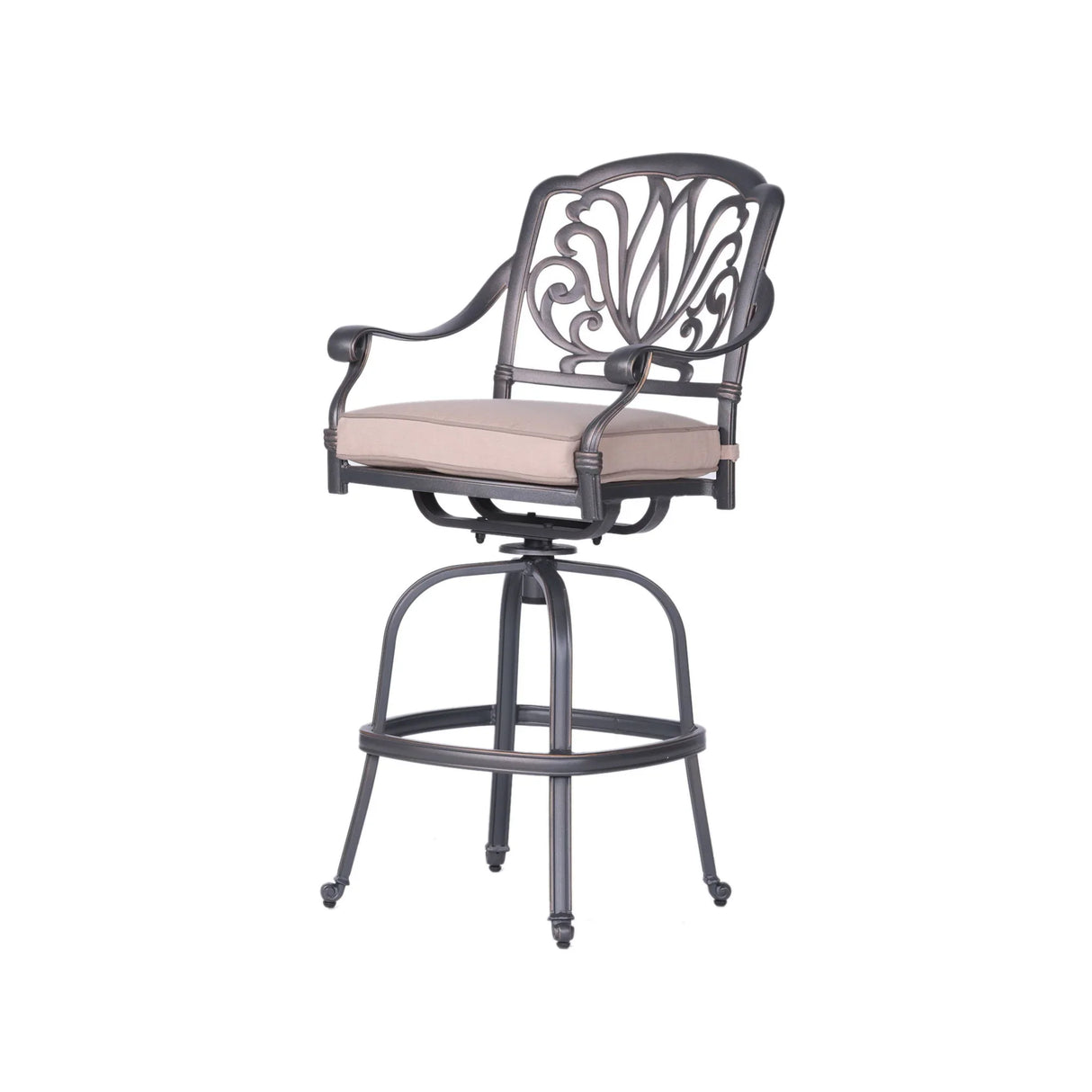 Round 42" Long Bar Height Dining Set With Cushions - Furniture Home Direct