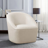 Anson - Swivel Chair With Soft Rounded Back - Off White - Furniture Home Direct