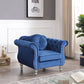 Chic Transitional Flared Arm Chair - Furniture Home Direct
