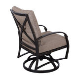 Modern Dining Swivel Chair With Back And Seat Cushion (Set of 2) - Antique Bronze - Furniture Home Direct