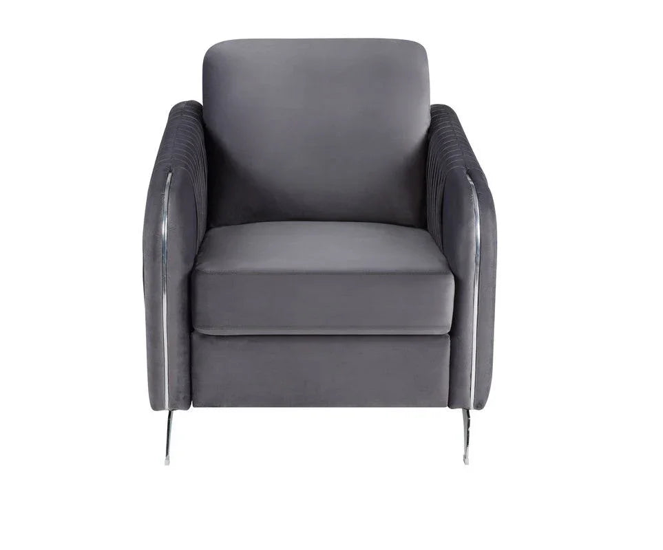Hathaway - Velvet Modern Chic Accent Armchair - Furniture Home Direct