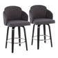 Dahlia - Contemporary Counter Stool Round Footrest (Set of 2) - Furniture Home Direct