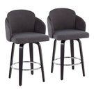 Dahlia - Contemporary Counter Stool Round Footrest (Set of 2) - Furniture Home Direct