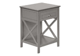 Accent End Table, 2 Tier, Storage Drawer, Transitional Style - Furniture Home Direct