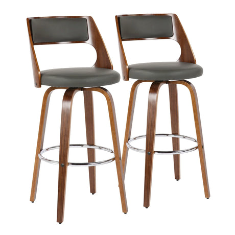 Cecina - Mid-Century Modern Barstool With Swivel (Set of 2) - Furniture Home Direct