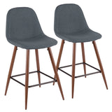 Pebble - Mid Century Modern Counter Stool (Set of 2) - Furniture Home Direct