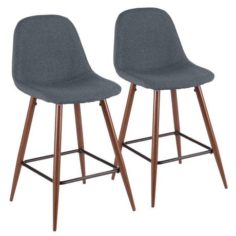Pebble - Mid Century Modern Counter Stool (Set of 2) - Furniture Home Direct