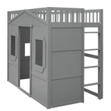 House Loft Bed With Ladder - Furniture Home Direct