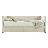 Corduroy Daybed With Two Drawers And Wood Slat - Furniture Home Direct