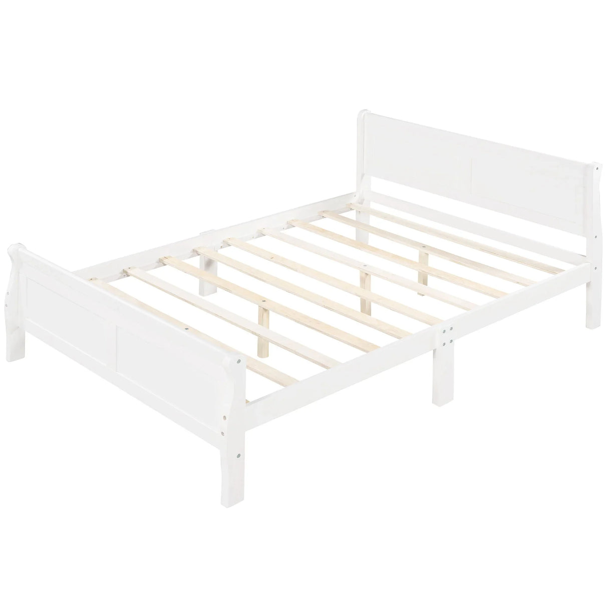 Platform Bed Frame Mattress Foundation Sleigh Bed With Headboard / Footboard / Wood Slat Suppor - Furniture Home Direct
