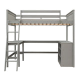 Loft Bed With Shelves With Desk - Furniture Home Direct