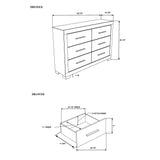 Elsa - 2 Toned And Dresser With Bar Handle And Construction - Furniture Home Direct
