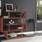 Buck II - Clear Glass, Chrome High Gloss Writing Desk With Shelf - Furniture Home Direct