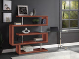 Buck II - Clear Glass, Chrome High Gloss Writing Desk With Shelf - Furniture Home Direct
