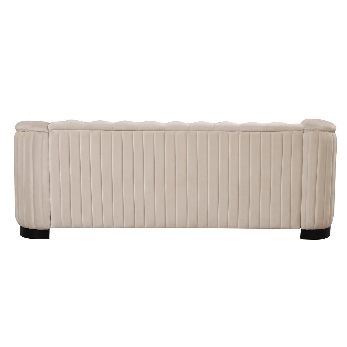 Modern 3-Piece Velvet Upholstered Living Room Set Including Sofa, Love Seat and Chair, Beige - Furniture Home Direct