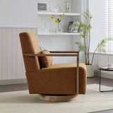 Swivel Modern Upholstered Accent Chair With Armrests - Furniture Home Direct