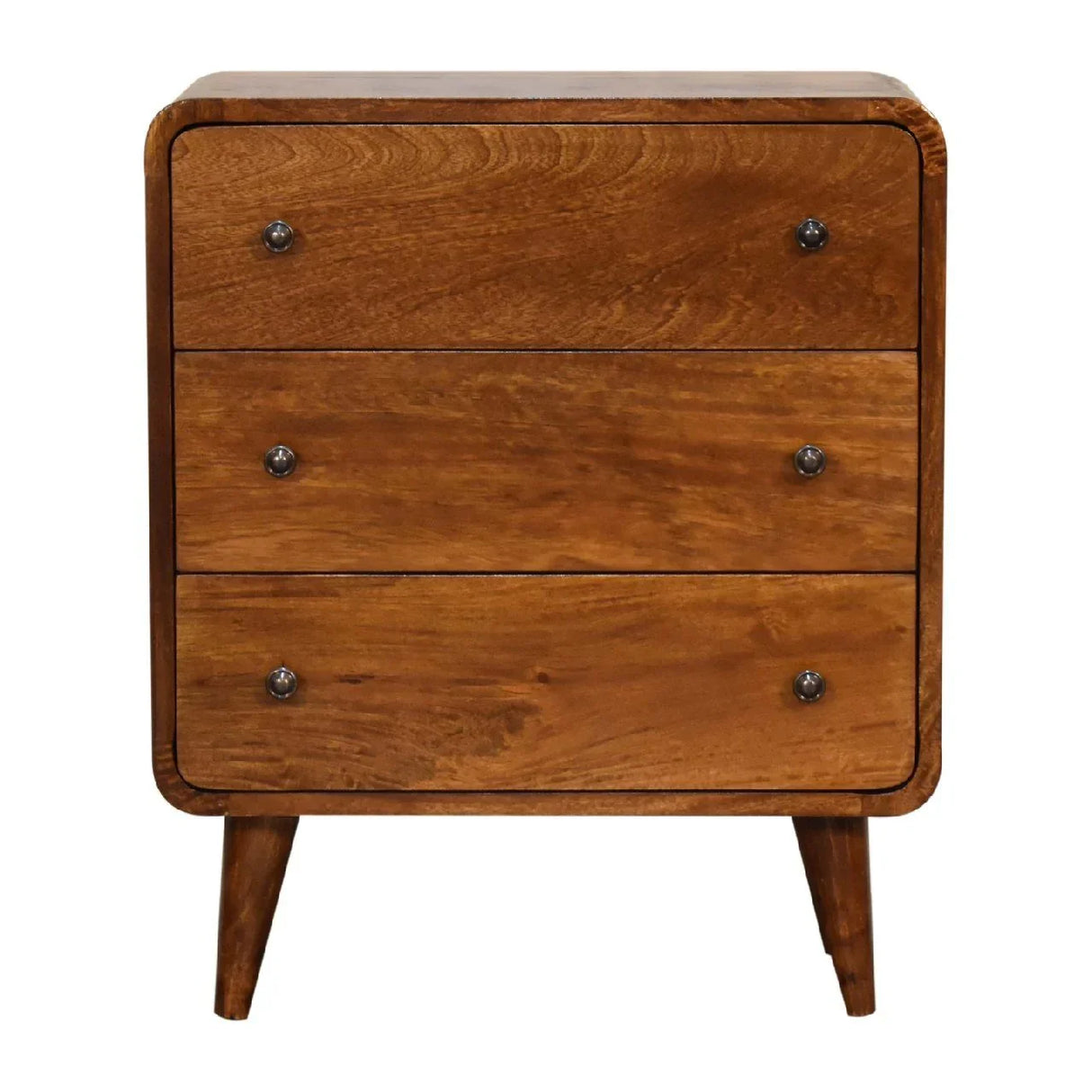 3 Drawer Mini Curved Chest - Furniture Home Direct